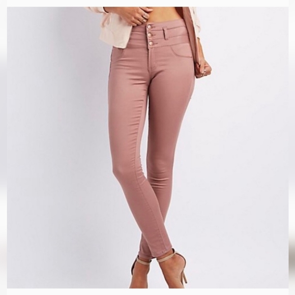 Refuge High waisted light pink skinny jeans size 2 - Picture 2 of 5